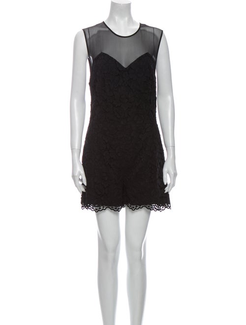 Sandro Crew Neck Romper Black