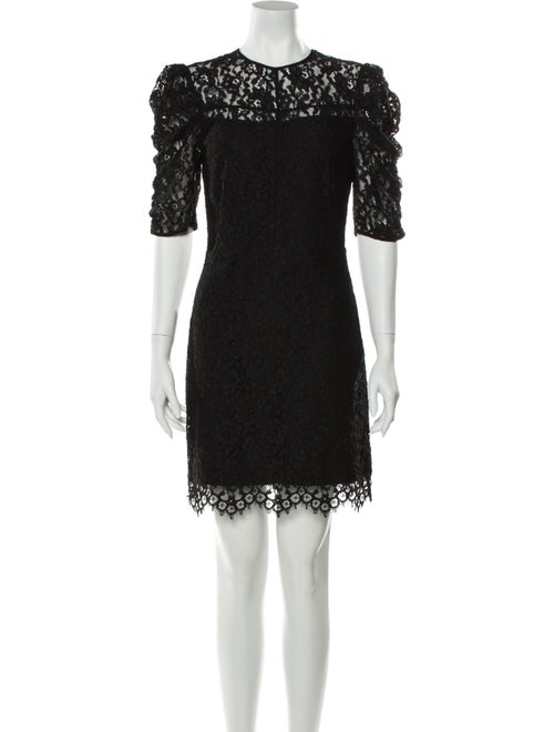 Sandro Lace Pattern Mini Dress Black