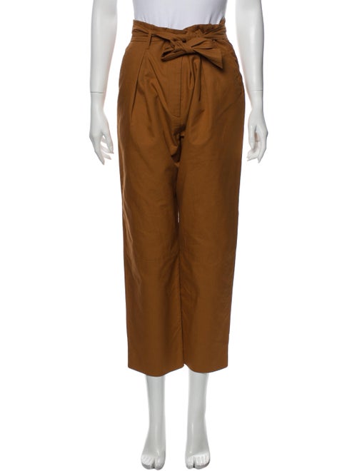 Sandro Straight Leg Pants Brown