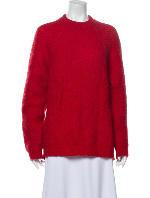Sandro Mock Neck Sweater Red