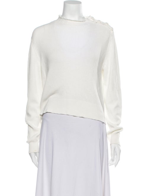 Sandro Mock Neck Sweater White