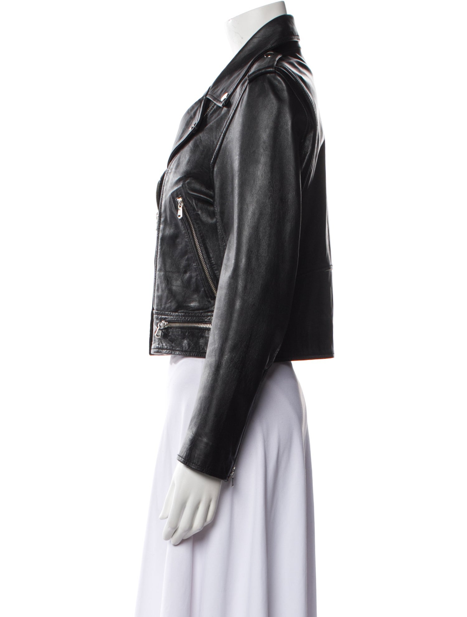 Sandro Lamb Leather Printed Evening Jacket