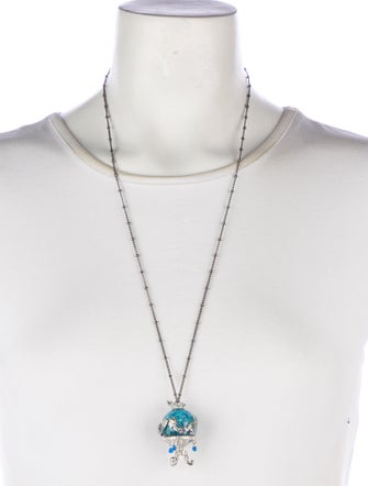 Sui by Anna Sui Resin Globe Pendant Necklace