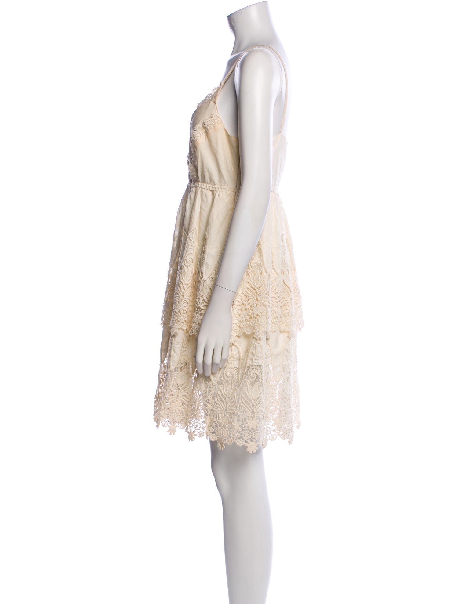 Sui by Anna Sui Lace Pattern Mini Dress