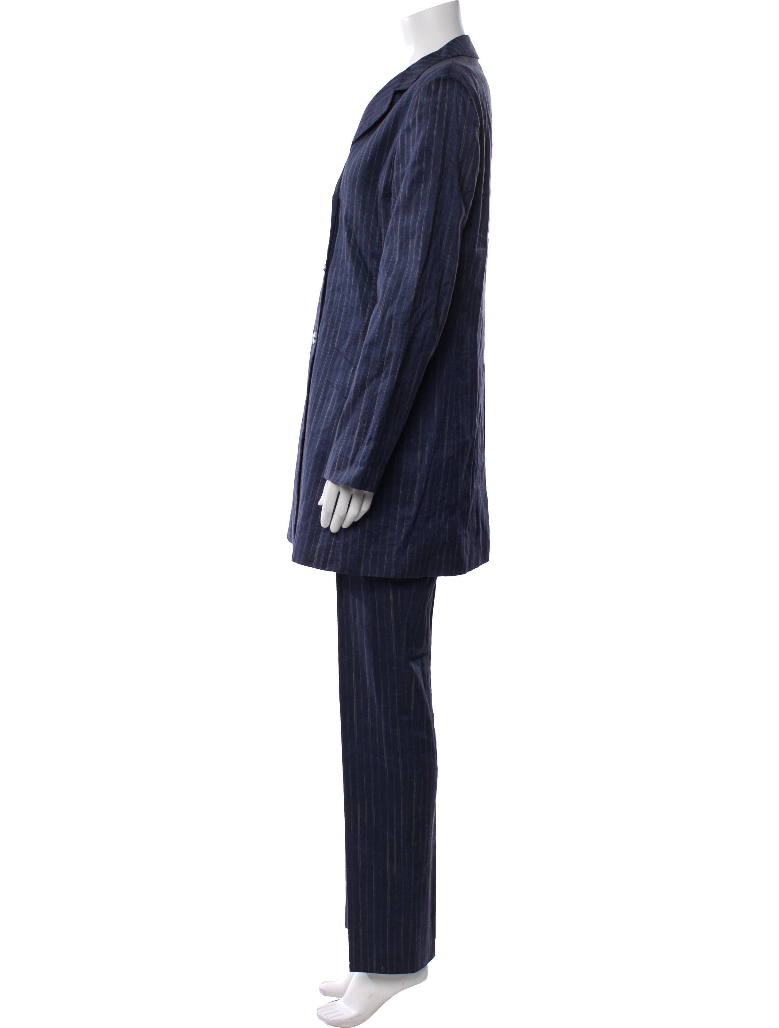 Sui by Anna Sui Linen Striped Pantsuit