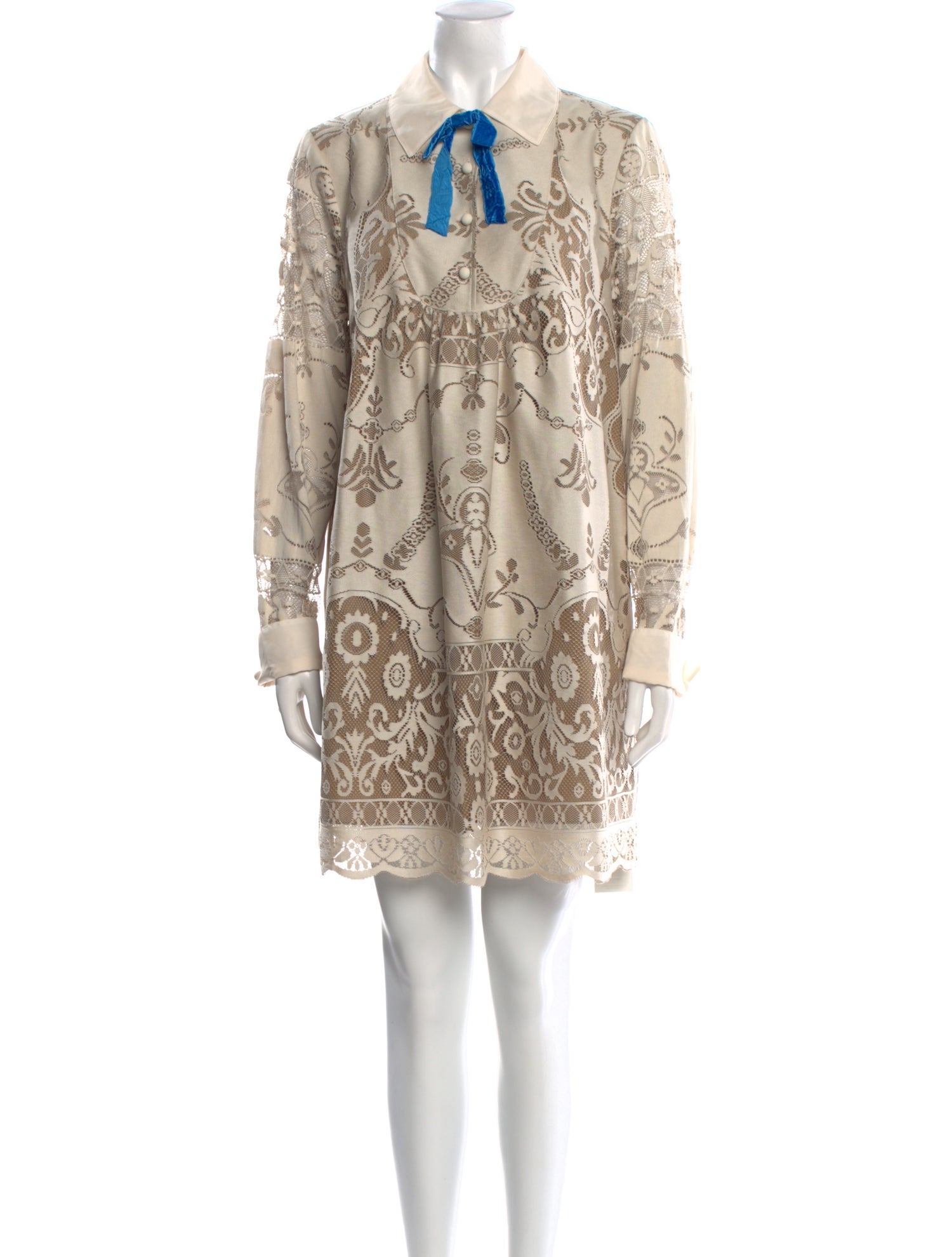Sui by Anna Sui Lace Pattern Mini Dress