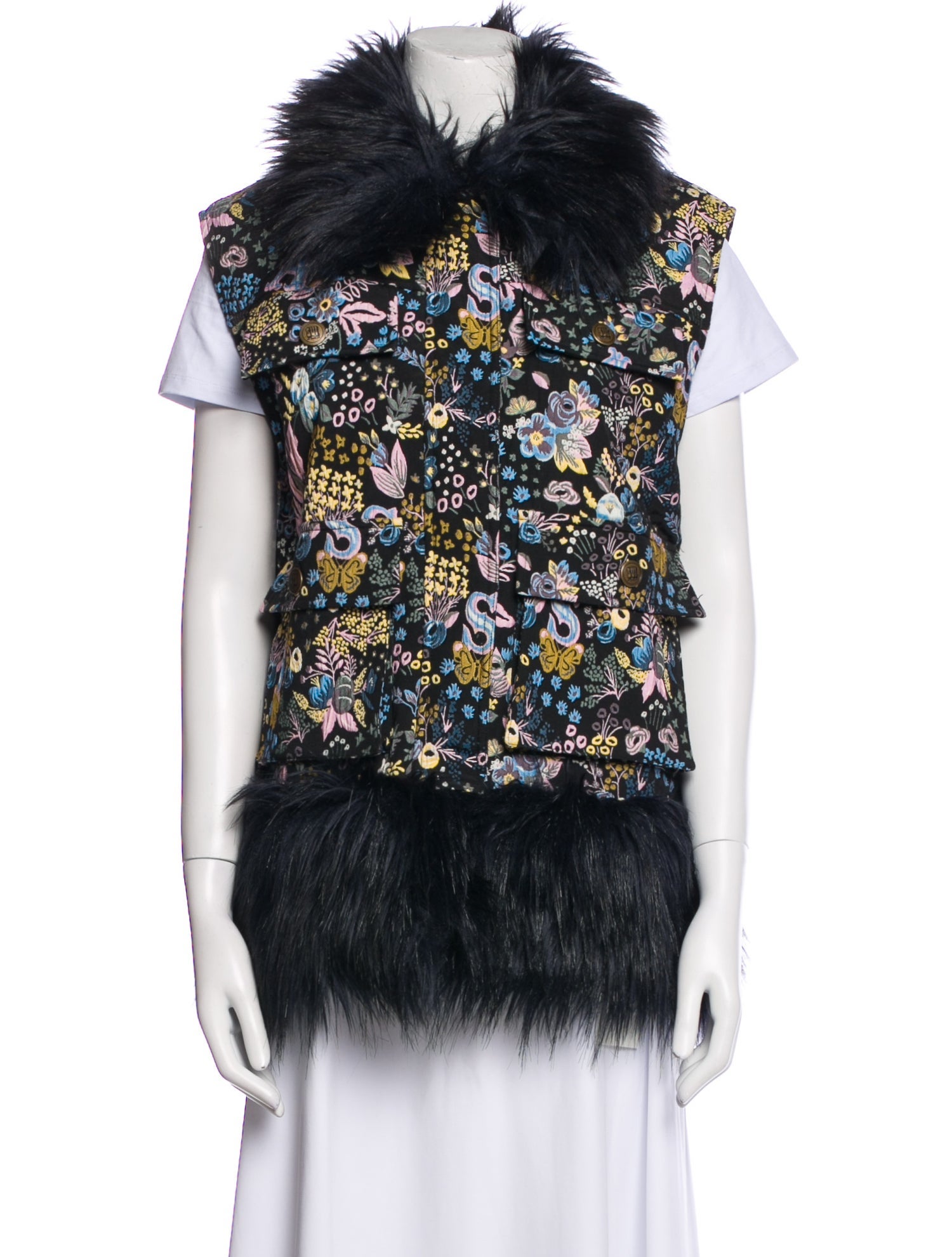 Sui by Anna Sui Floral Print Vest