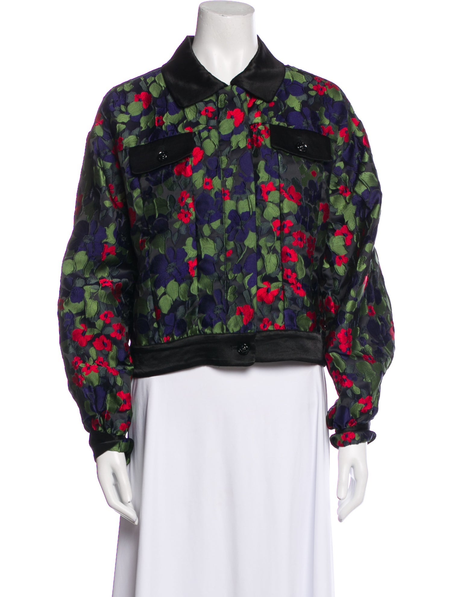 Sui by Anna Sui Floral Print Bomber Jacket