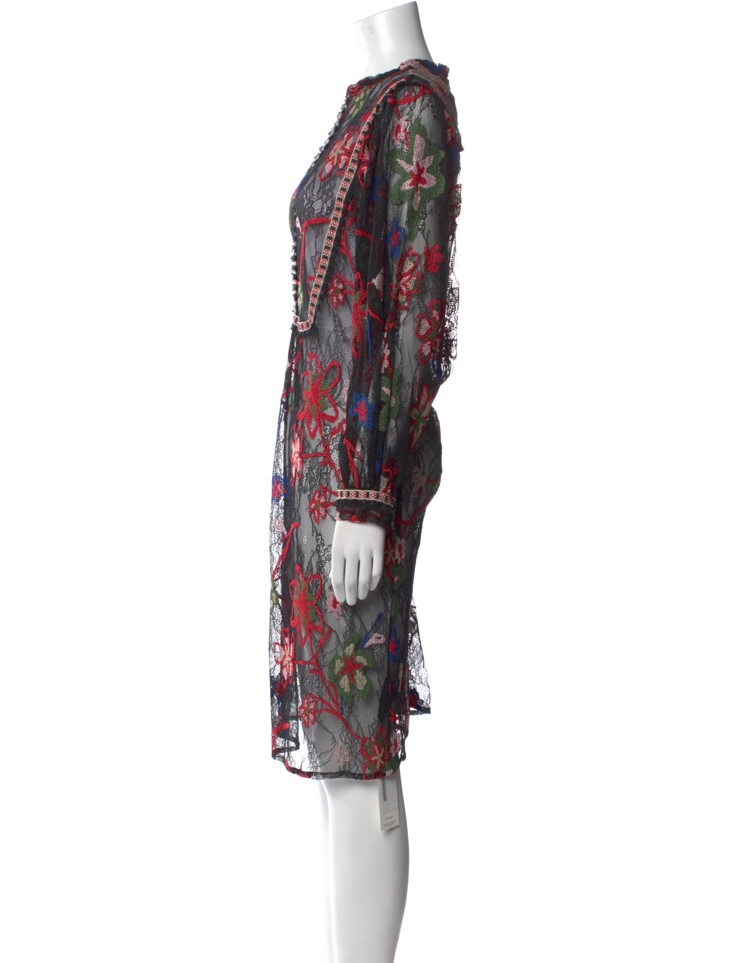 Sui by Anna Sui Floral Print Knee-Length Dress