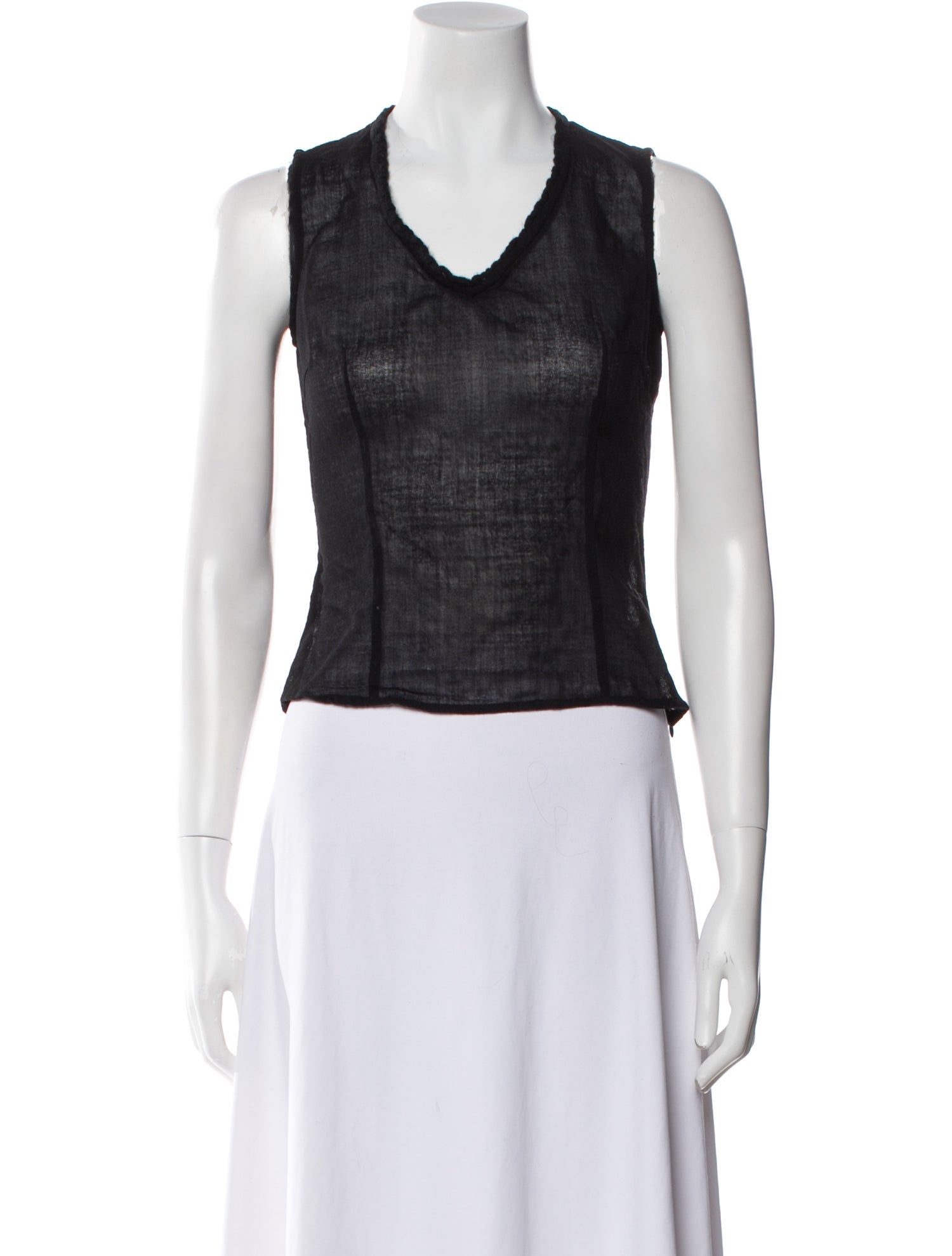 Sui by Anna Sui V-Neck Sleeveless Crop Top