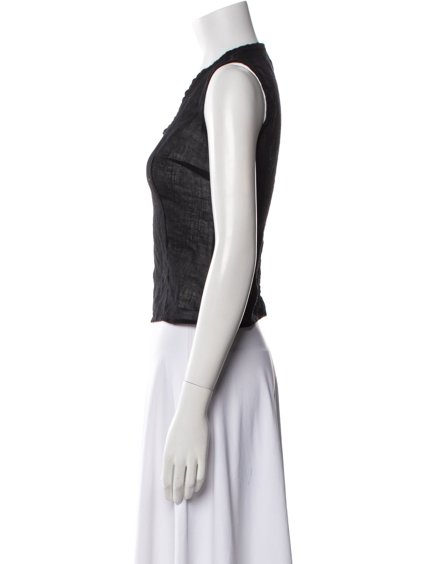 Sui by Anna Sui V-Neck Sleeveless Crop Top