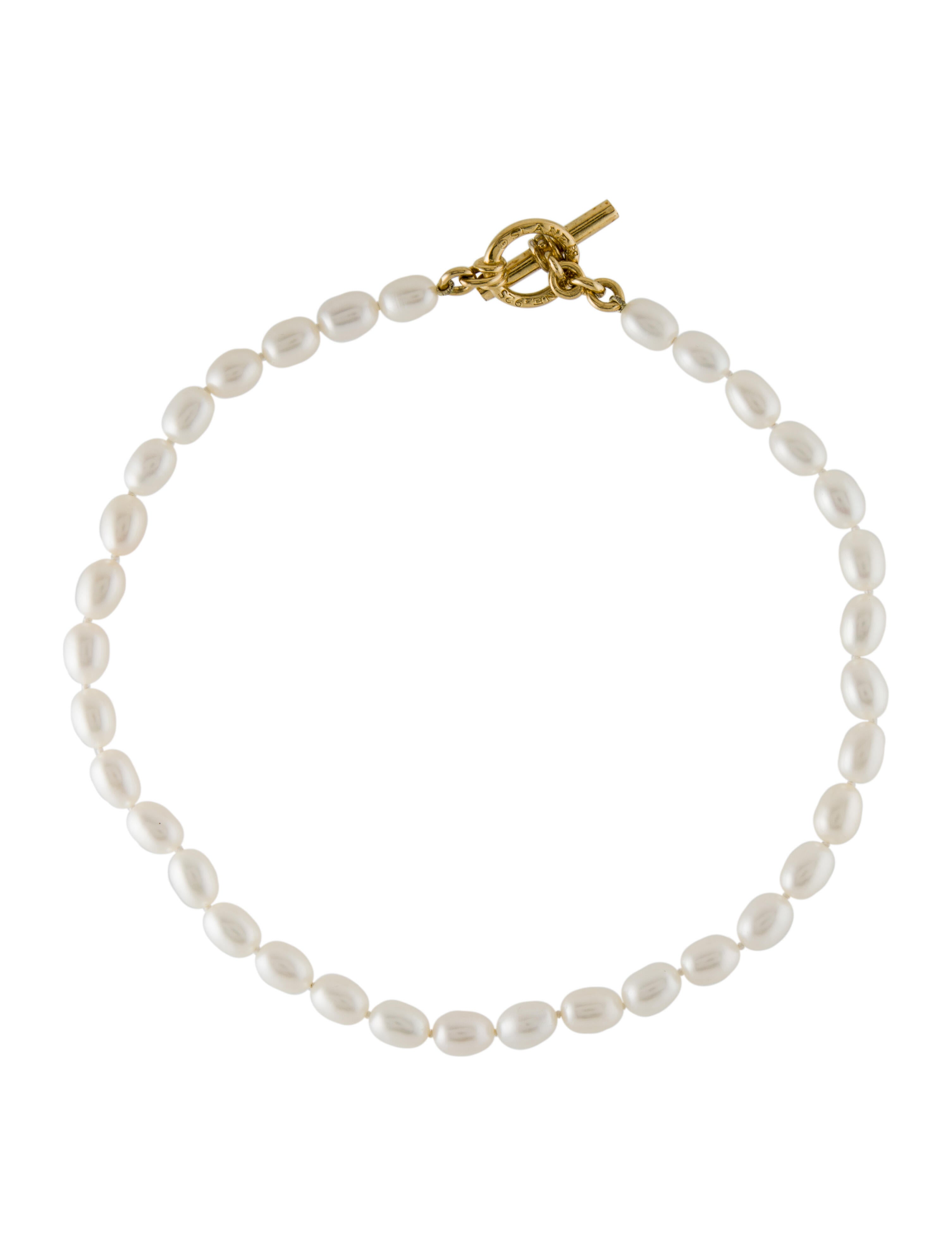 Slane Pearl & Diamond Bead Strand Necklace Sterling Silver Bead