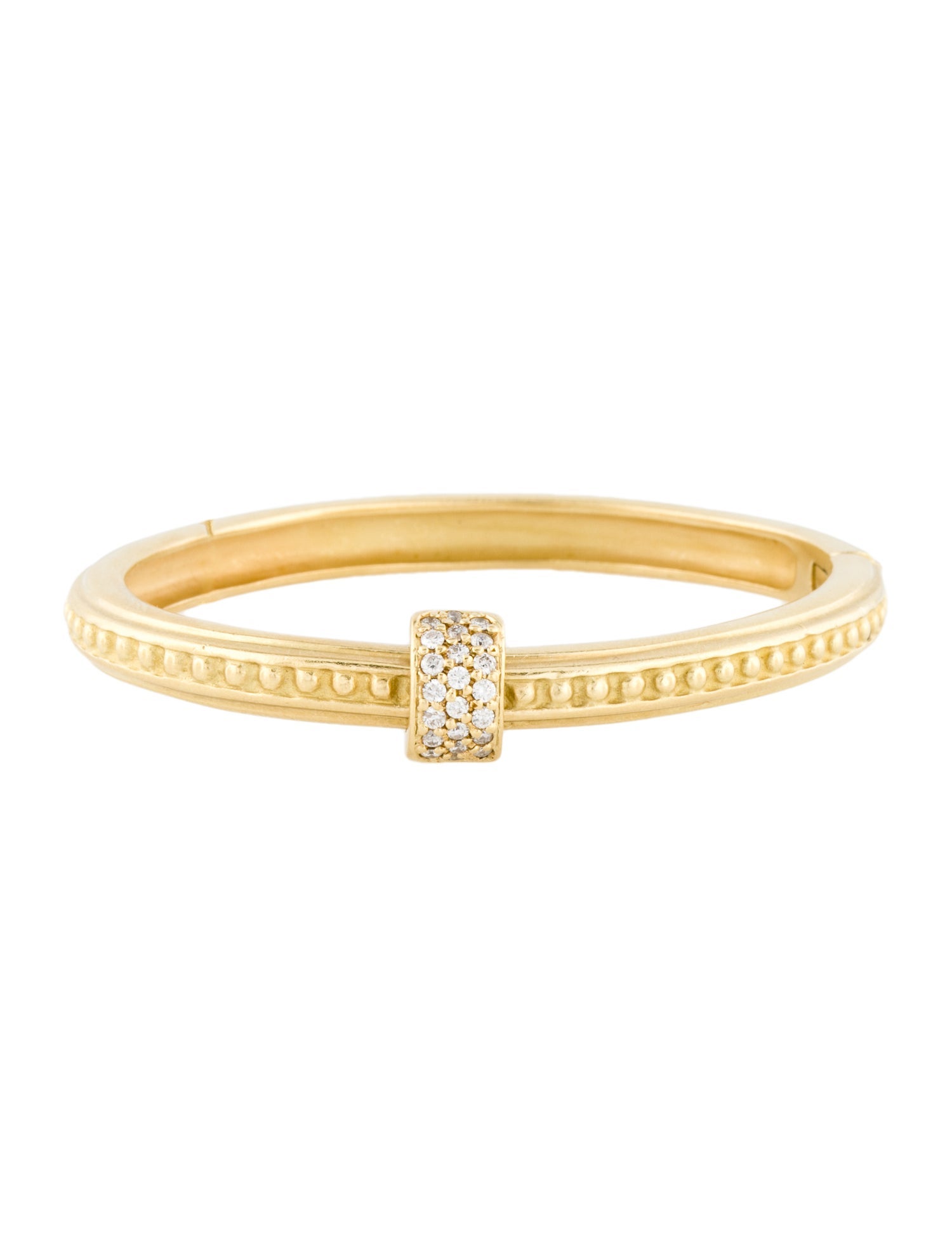 Slane 18K Diamond Column Oval Bangle
