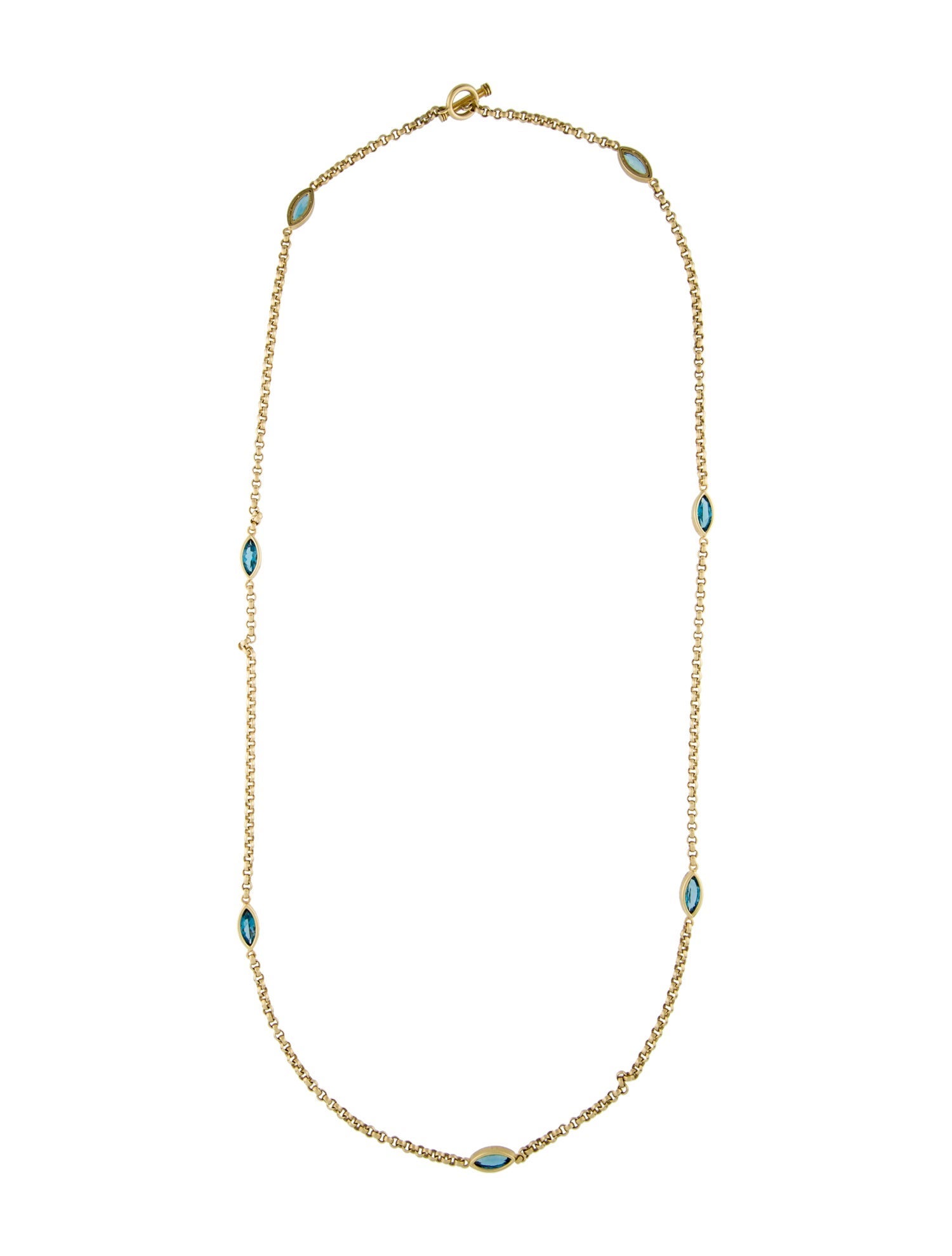 Slane 18K 7.70ctw Topaz Station Necklace