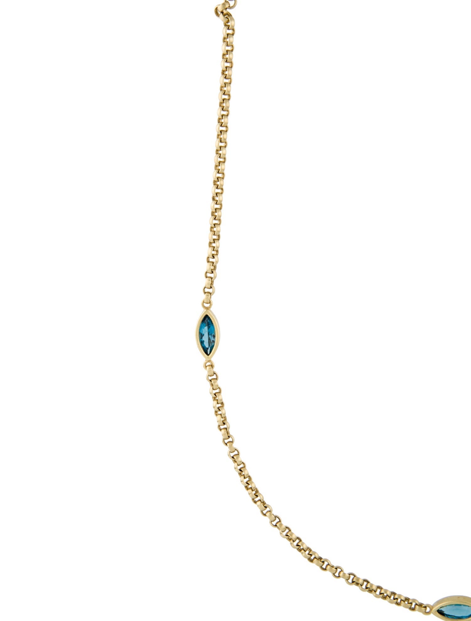 Slane 18K 7.70ctw Topaz Station Necklace
