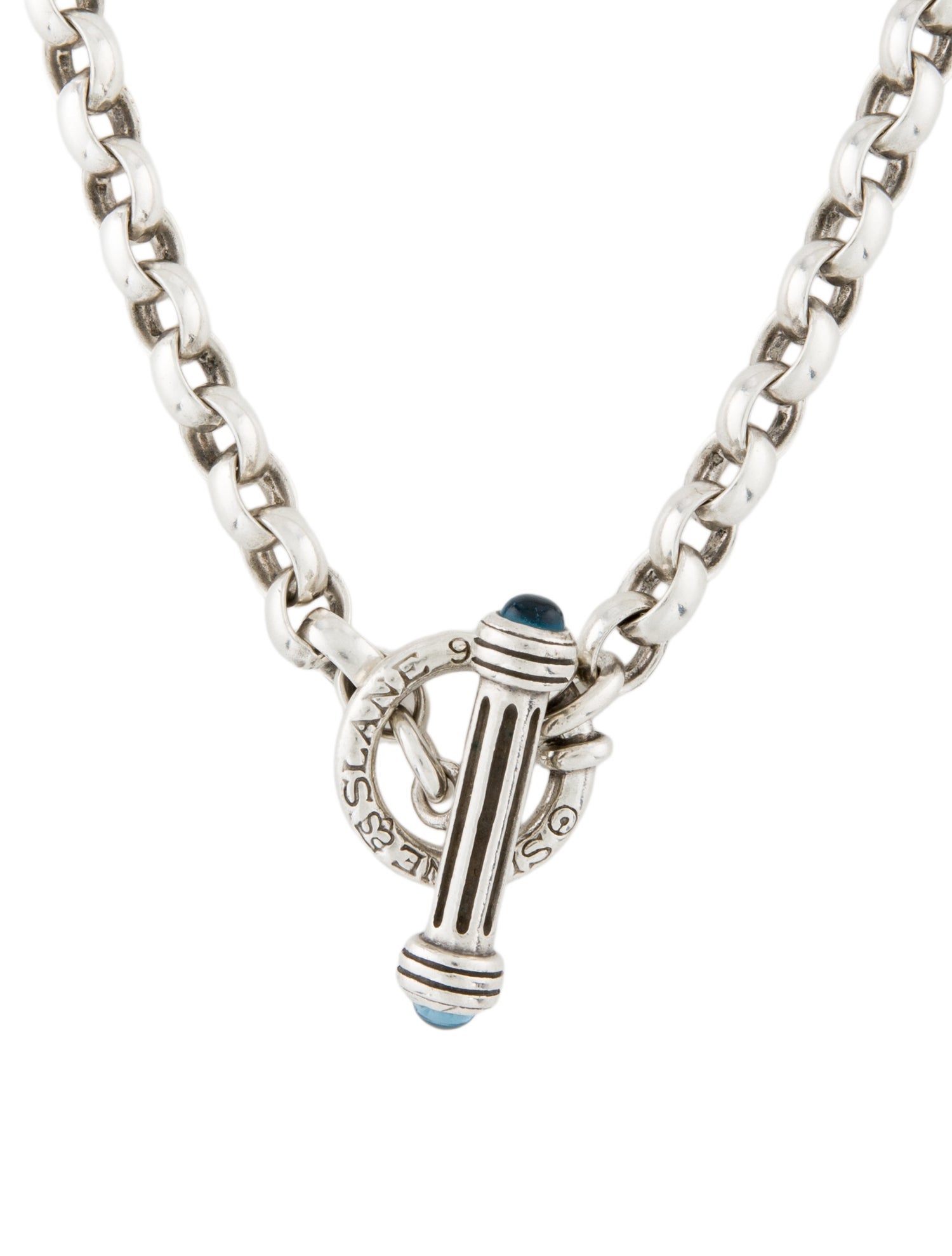 Slane & Slane Topaz Oval Link Chain Necklace