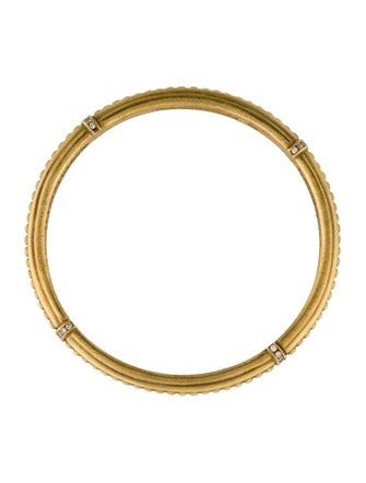 Slane 18K Diamond Column Bangle Bracelet