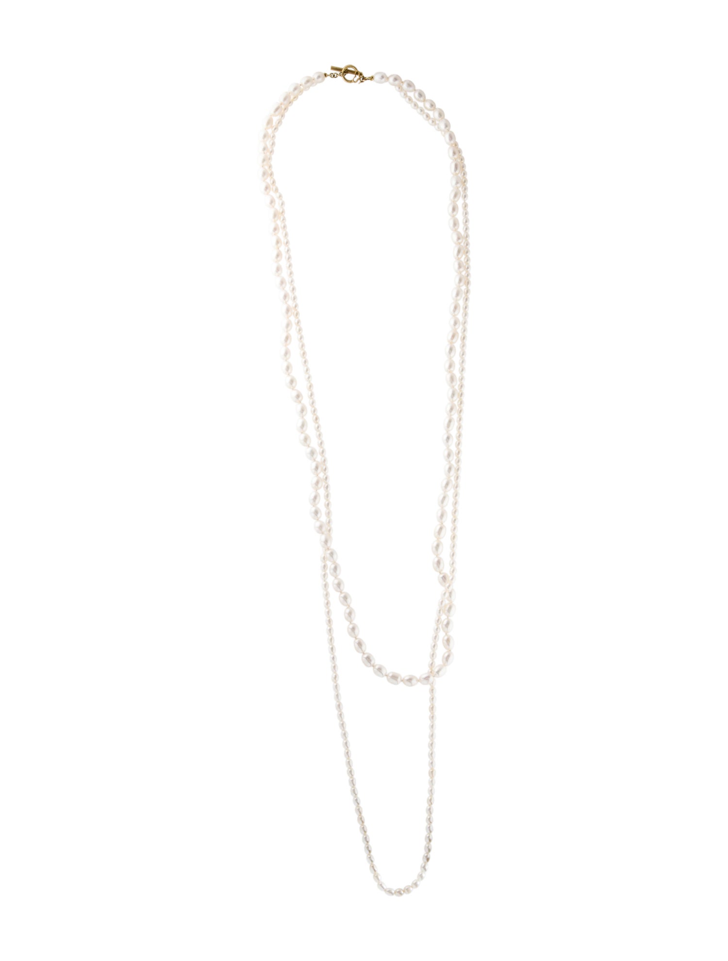 Slane 18K Pearl Double Strand Toggle Necklace