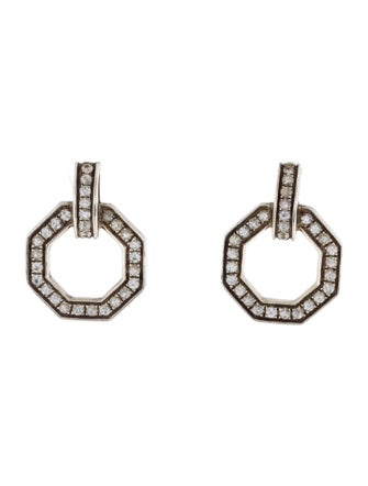 Slane Sapphire Hexagon Drop Earrings
