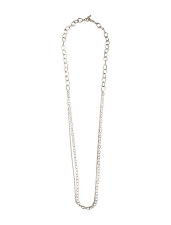 Slane Double Strand Mixed Link Toggle Necklace