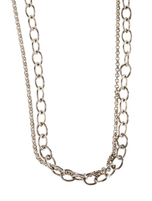 Slane Double Strand Mixed Link Toggle Necklace