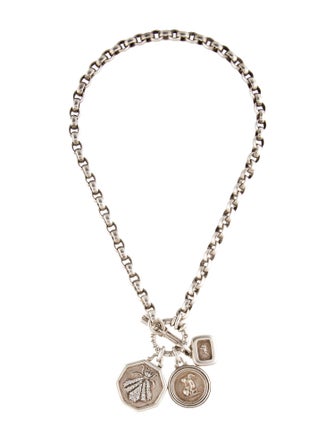 Slane Diamond Bee Toggle Pendant Necklace