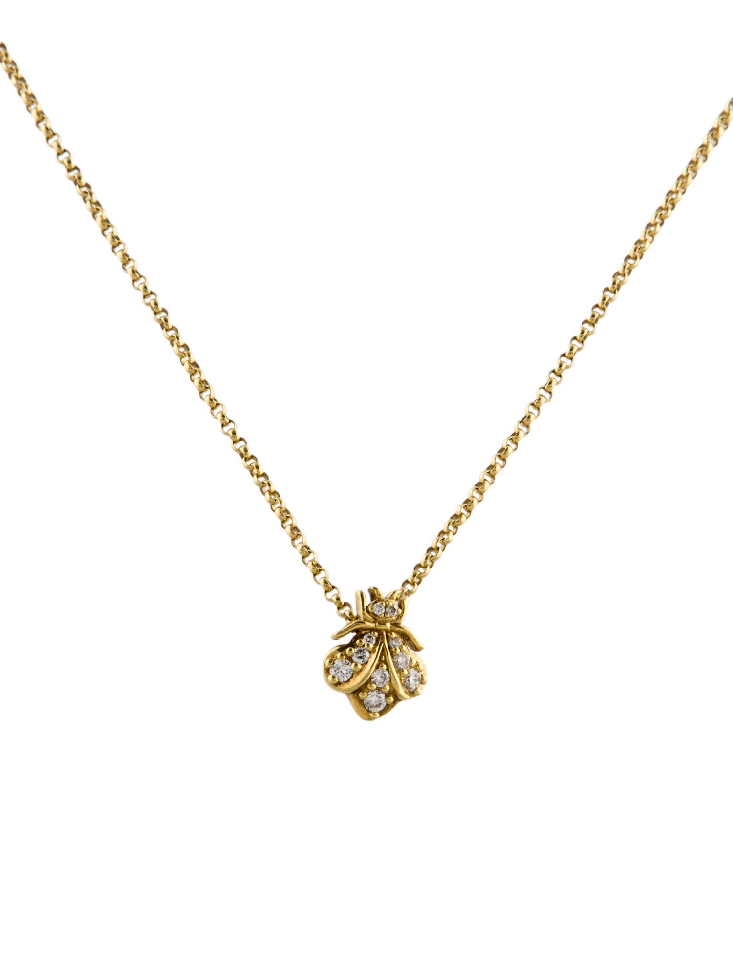 Slane 18K Diamond Bee Pendant Necklace