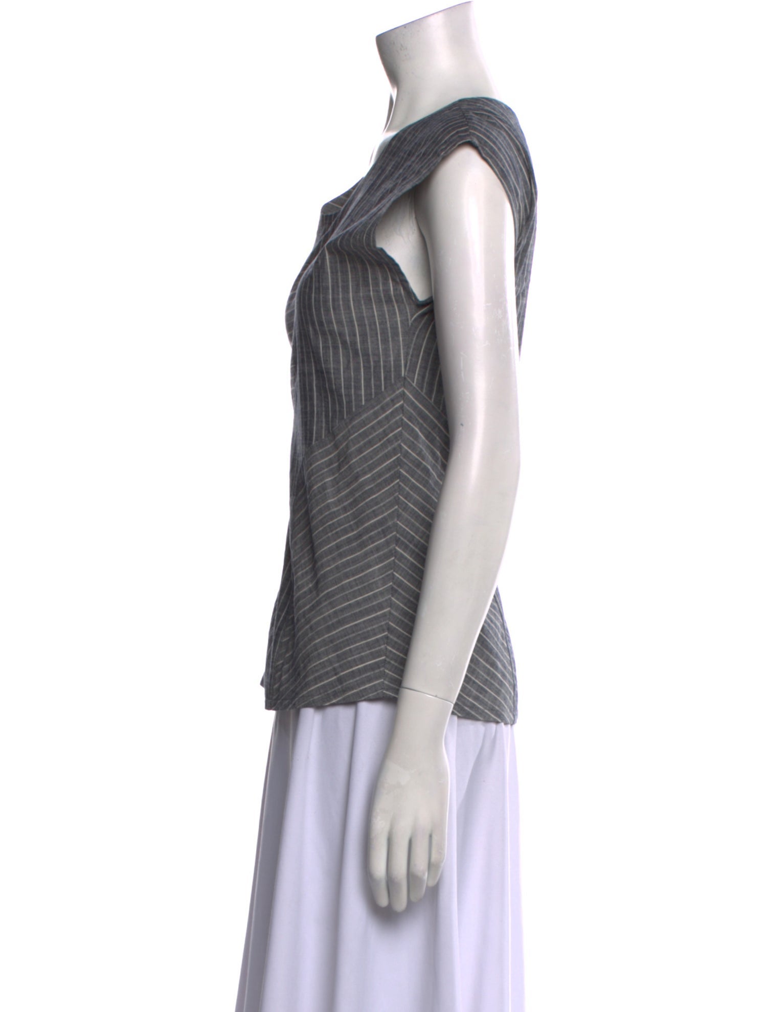 Sara Berman Striped Scoop Neck T-Shirt