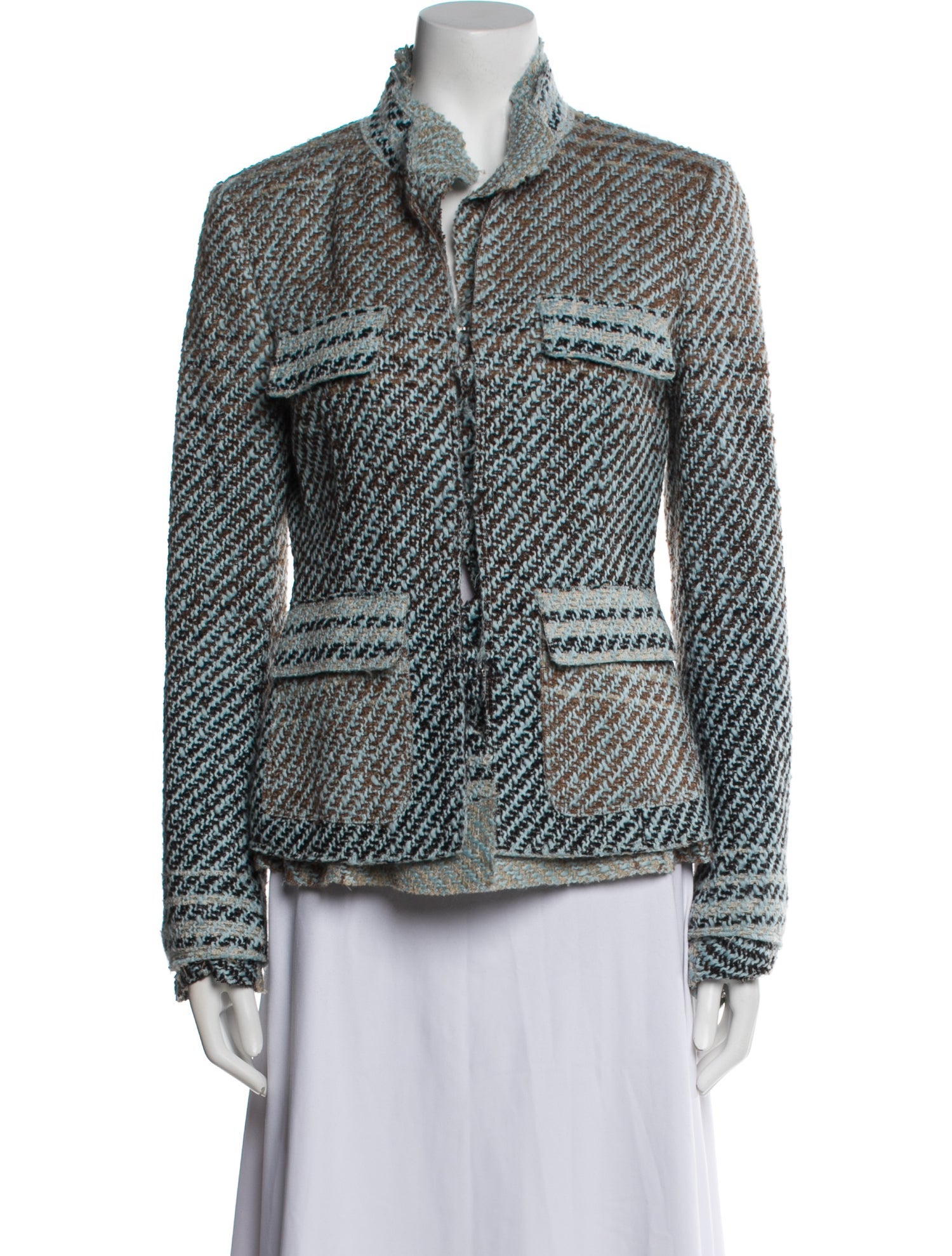 Strenesse Virgin Wool Tweed Pattern Jacket