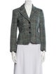 Strenesse Wool Plaid Print Blazer