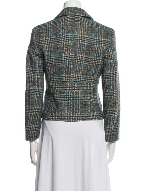 Strenesse Wool Plaid Print Blazer