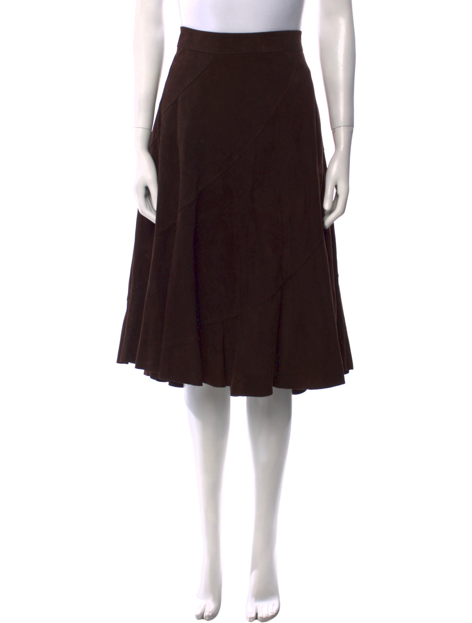Strenesse Lambskin Knee-Length Skirt