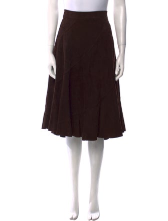 Strenesse Lambskin Knee-Length Skirt