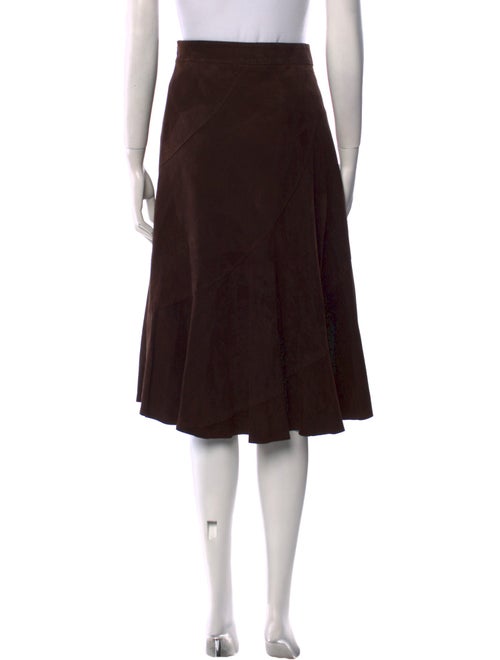 Strenesse Lambskin Knee-Length Skirt