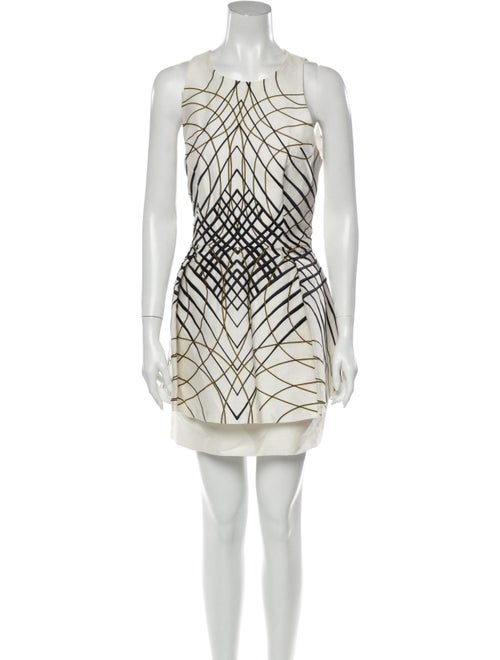 Sass & Bide Printed Mini Dress White