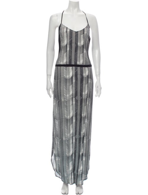 Sass & Bide Striped Long Dress Black