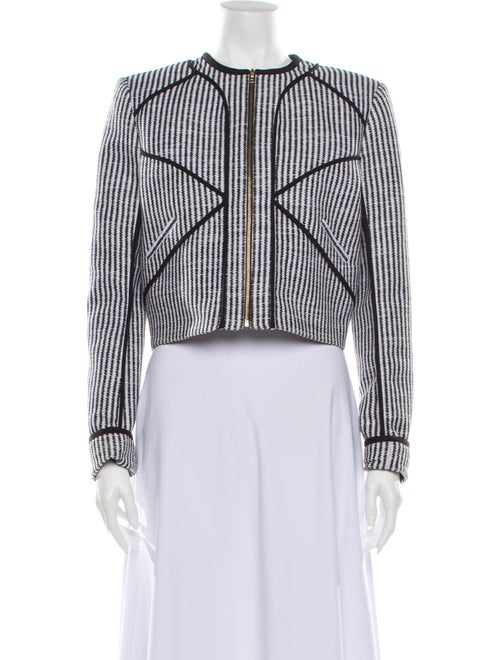 Sass & Bide Striped Evening Jacket Black