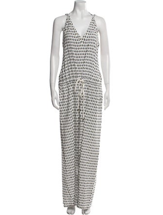 Sass & Bide Printed V-Neck Jumpsuit