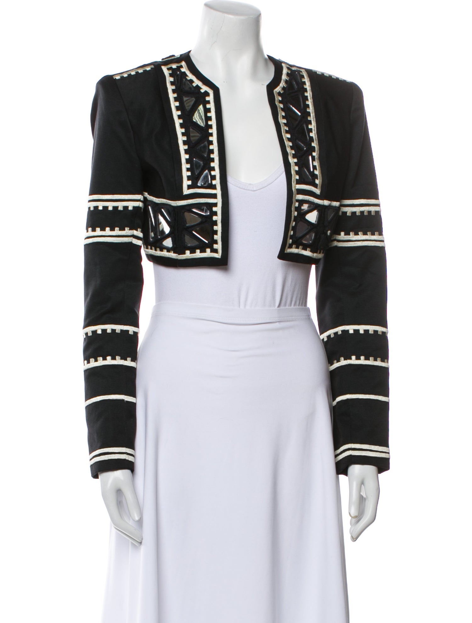 Sass & Bide Colorblock Pattern Evening Jacket