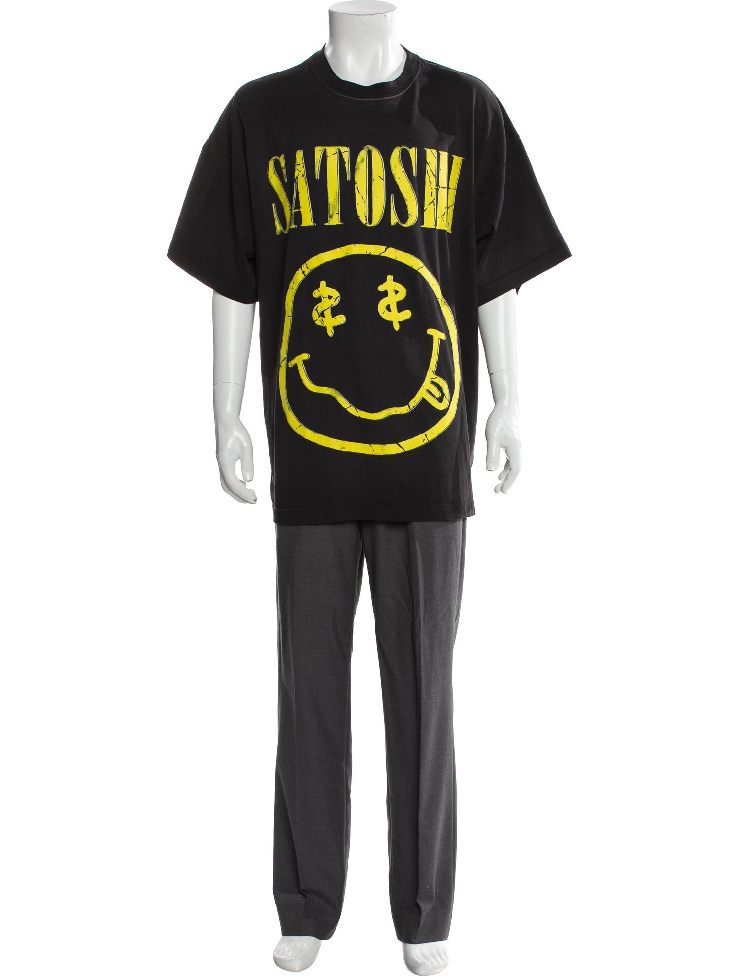 Satoshi Nakamoto Graphic Print Crew Neck T-Shirt