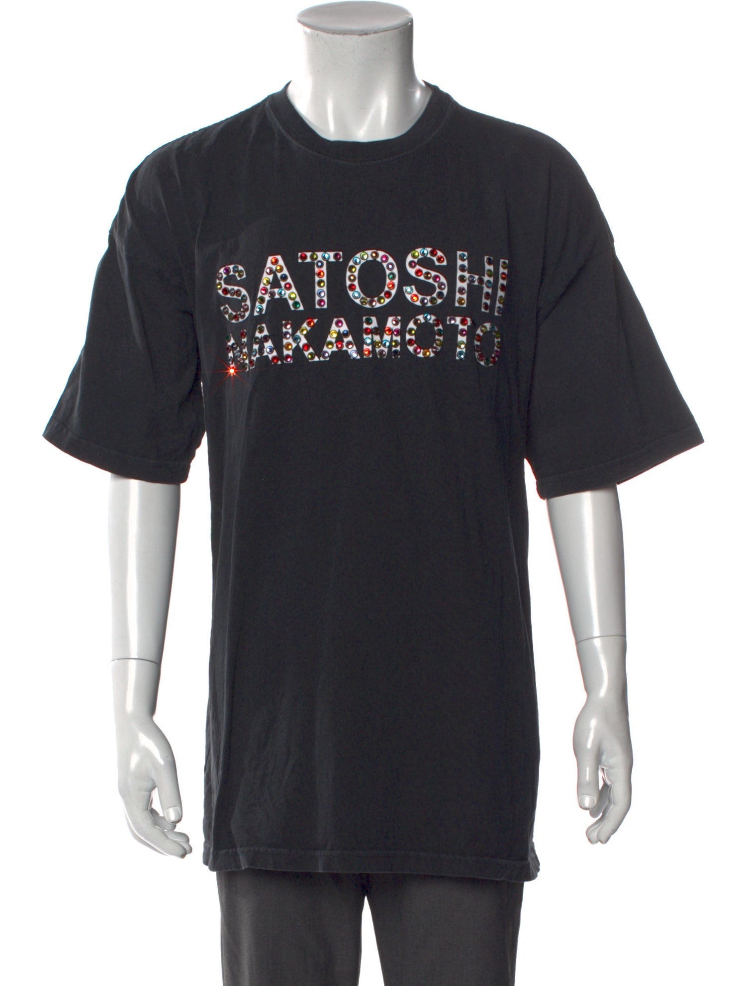 Satoshi Nakamoto Graphic Print Crew Neck T-Shirt