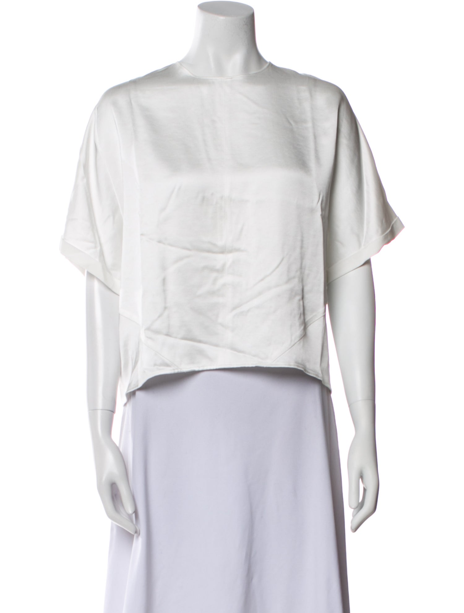 Saint Art Crew Neck Short Sleeve Crop Top