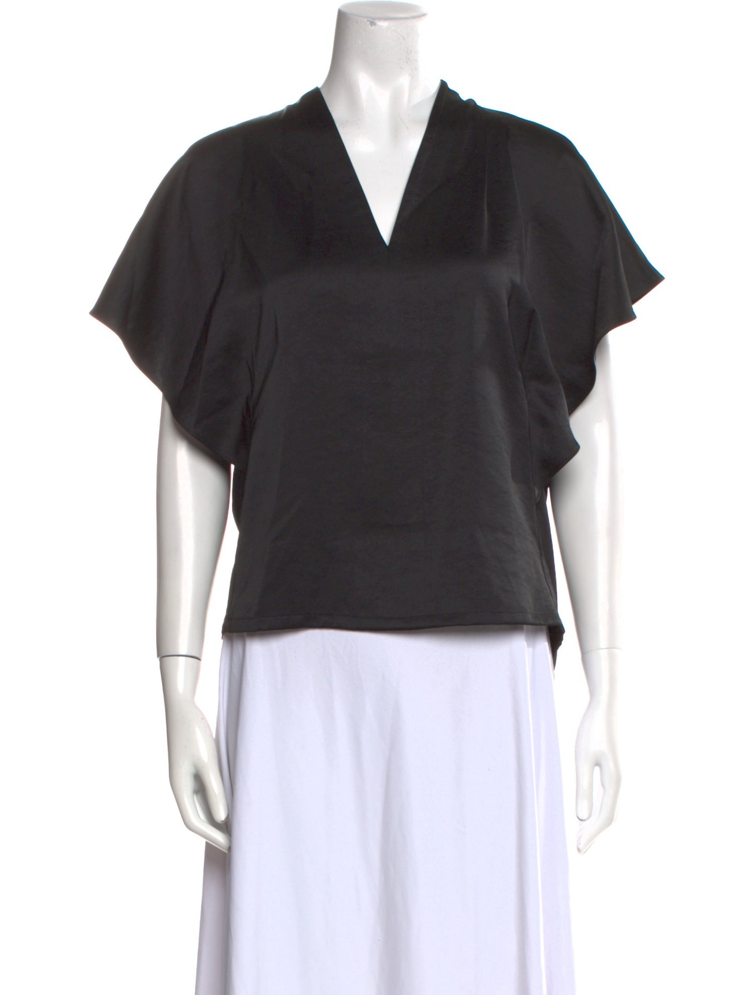 Saint Art V-Neck Short Sleeve Blouse