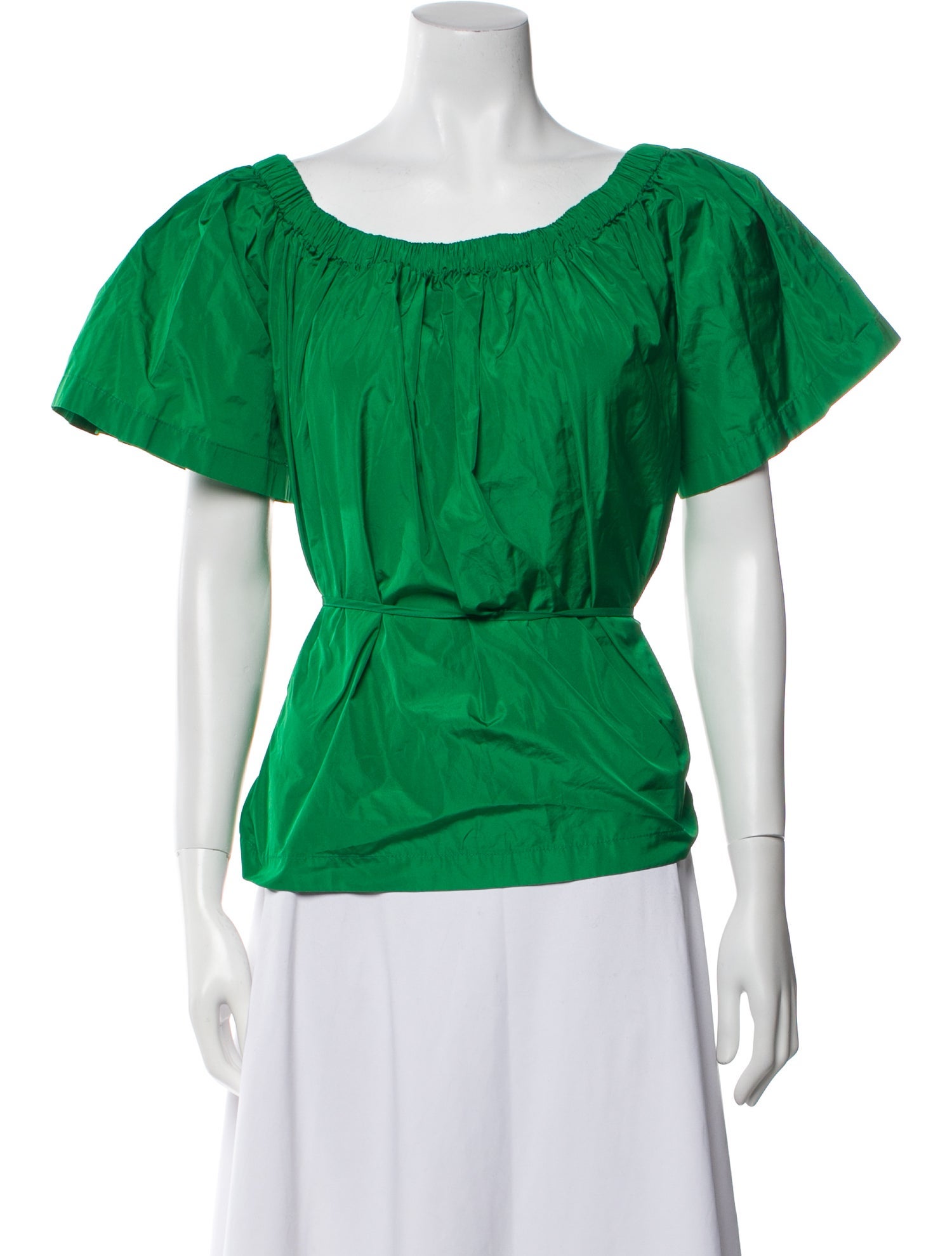 Saint Art Silk Scoop Neck Blouse