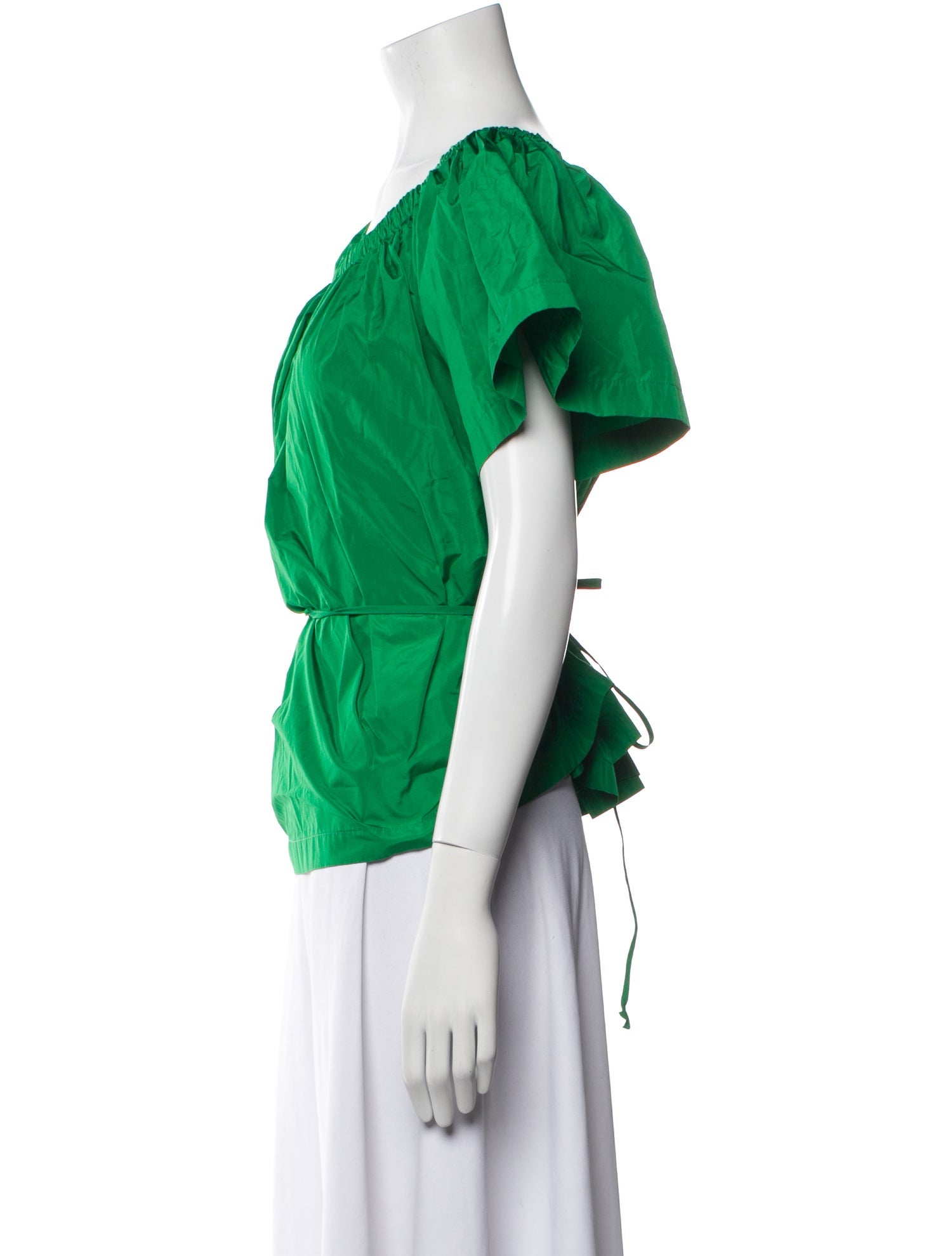 Saint Art Silk Scoop Neck Blouse