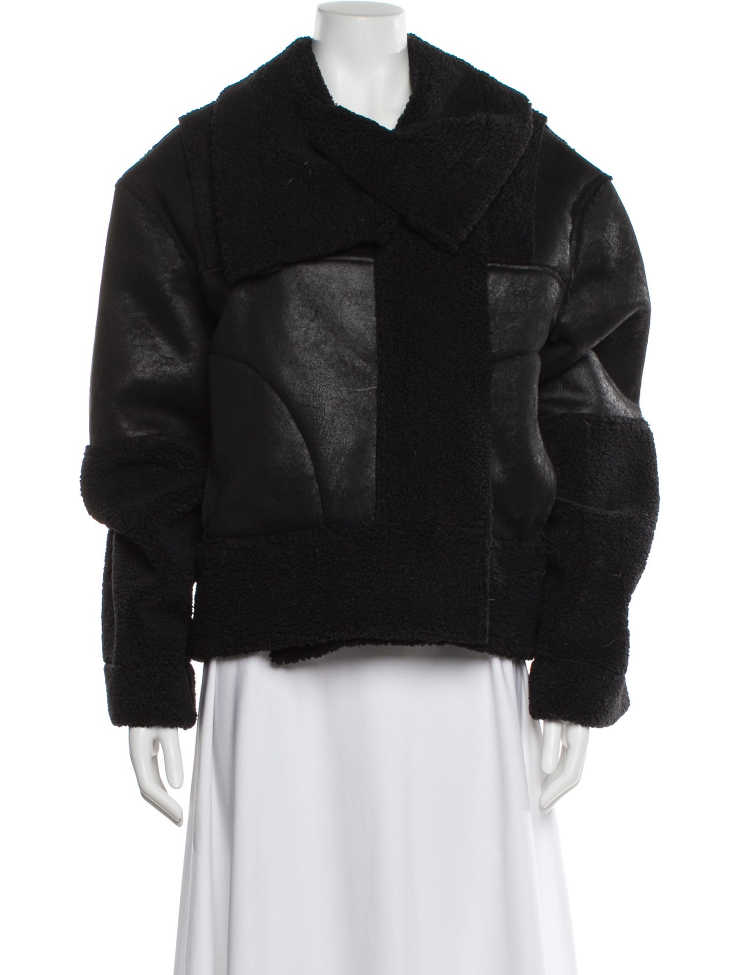 Saint Art Lamb Leather Faux Fur Jacket