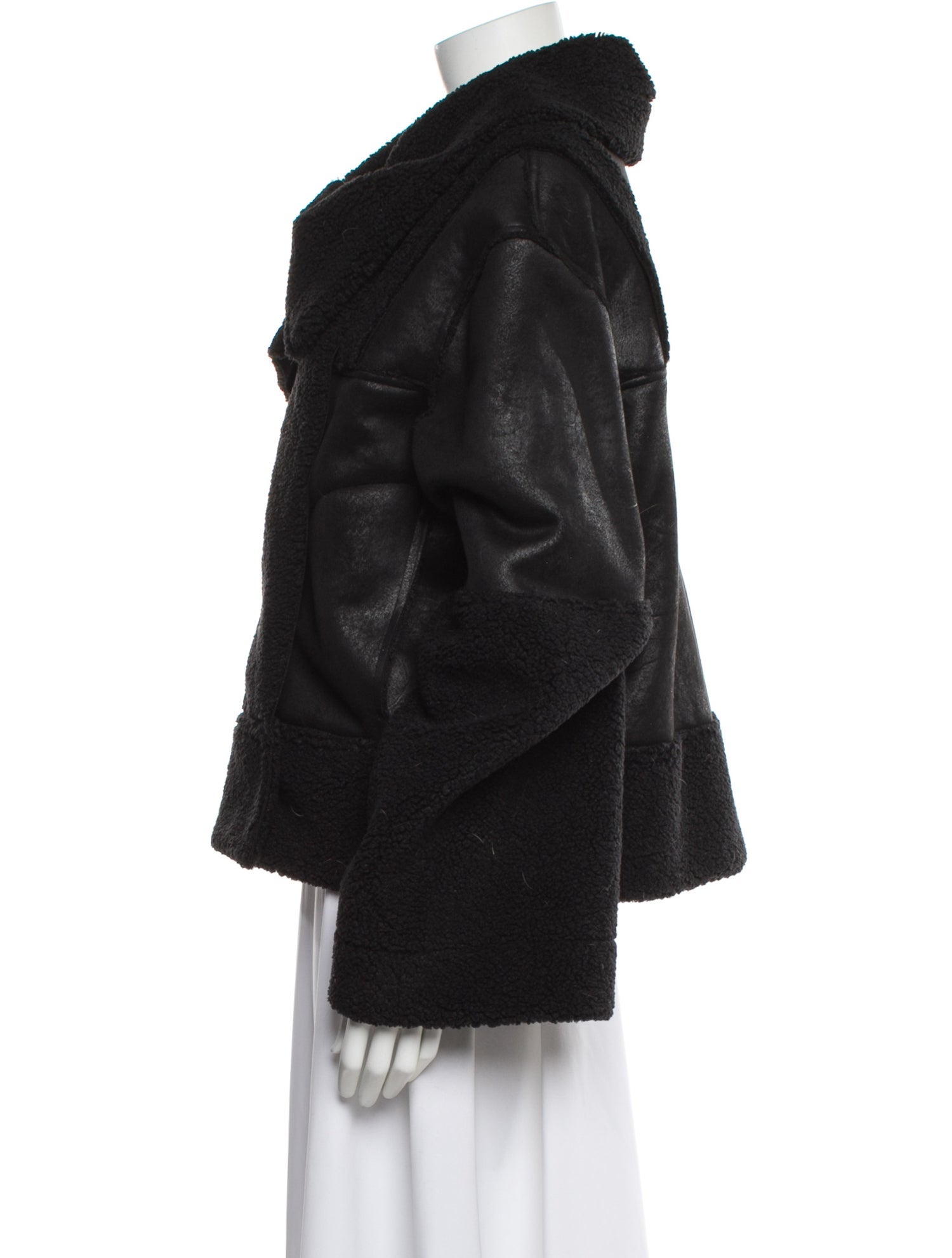 Saint Art Lamb Leather Faux Fur Jacket