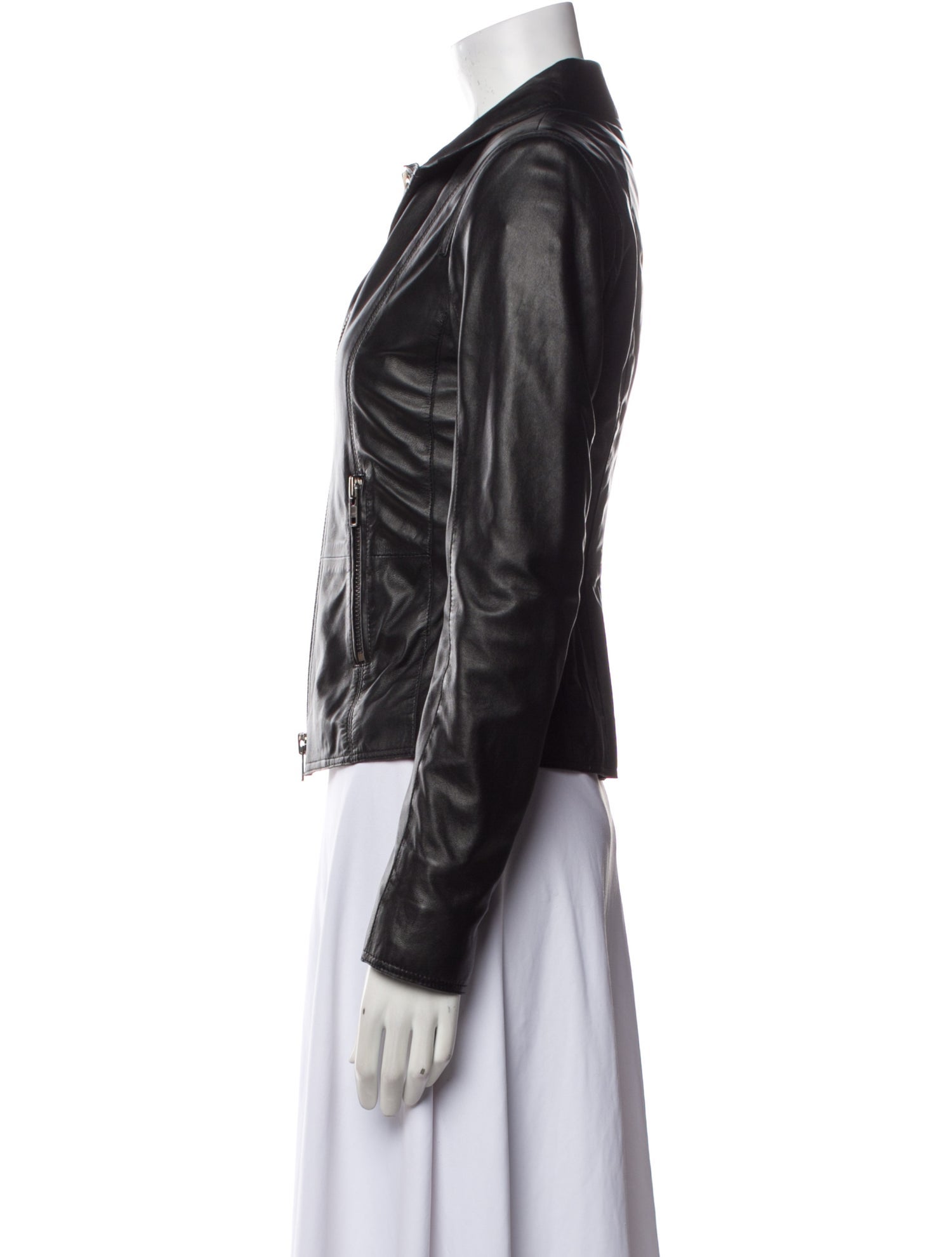 Schyia Lamb Leather Biker Jacket