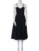 Santicler V-Neck Midi Length Dress