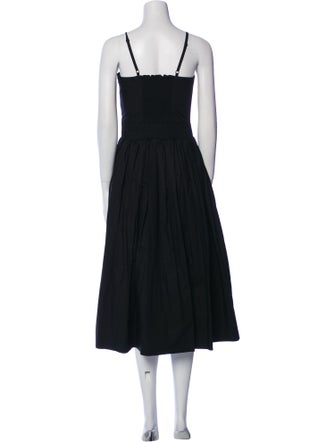 Santicler V-Neck Midi Length Dress